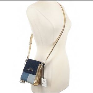 ‼️ BNWT Joseph Ribkoff Small Denim Metallic Purse​